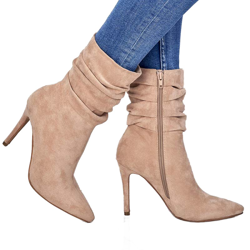 Women's Stiletto Boots Ladies Fashion High Heel Footwear