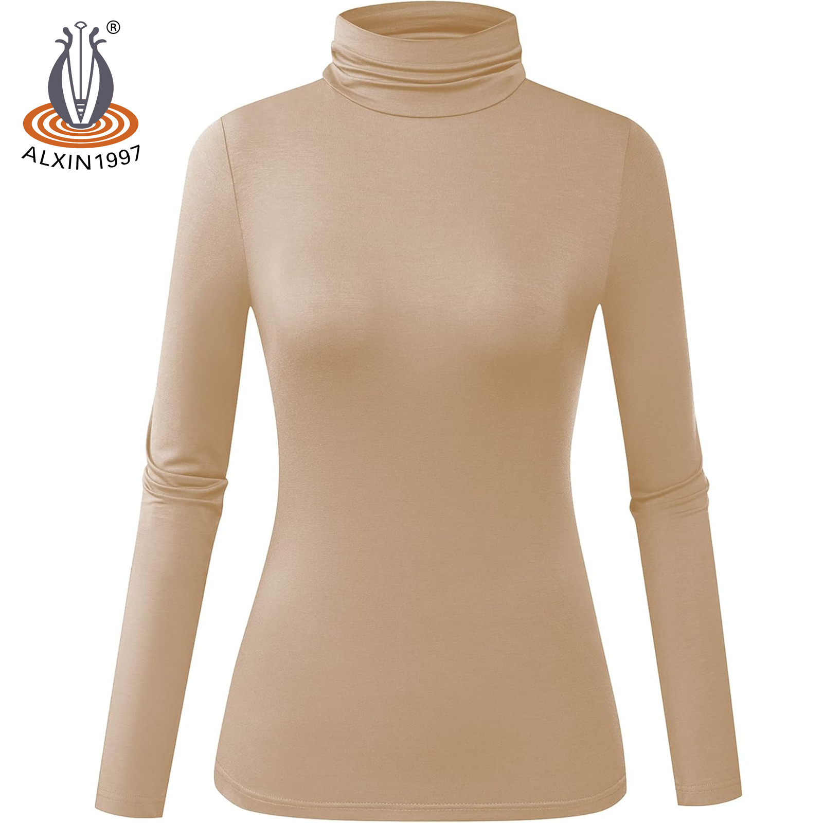 Alxin Womens Long Sleeve Turtleneck Slim Fitted Lightweight Casual Active Layer Tops Shirts Clothing Manufacturers