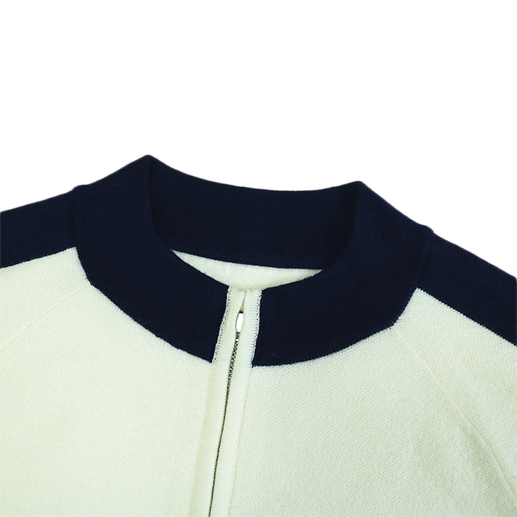 Wholesale Custom Retro Long Sleeve Crewneck Half Zip Unisex Active Wear Ski Striped Plain Wool Women's Knitted Pullover Sweater