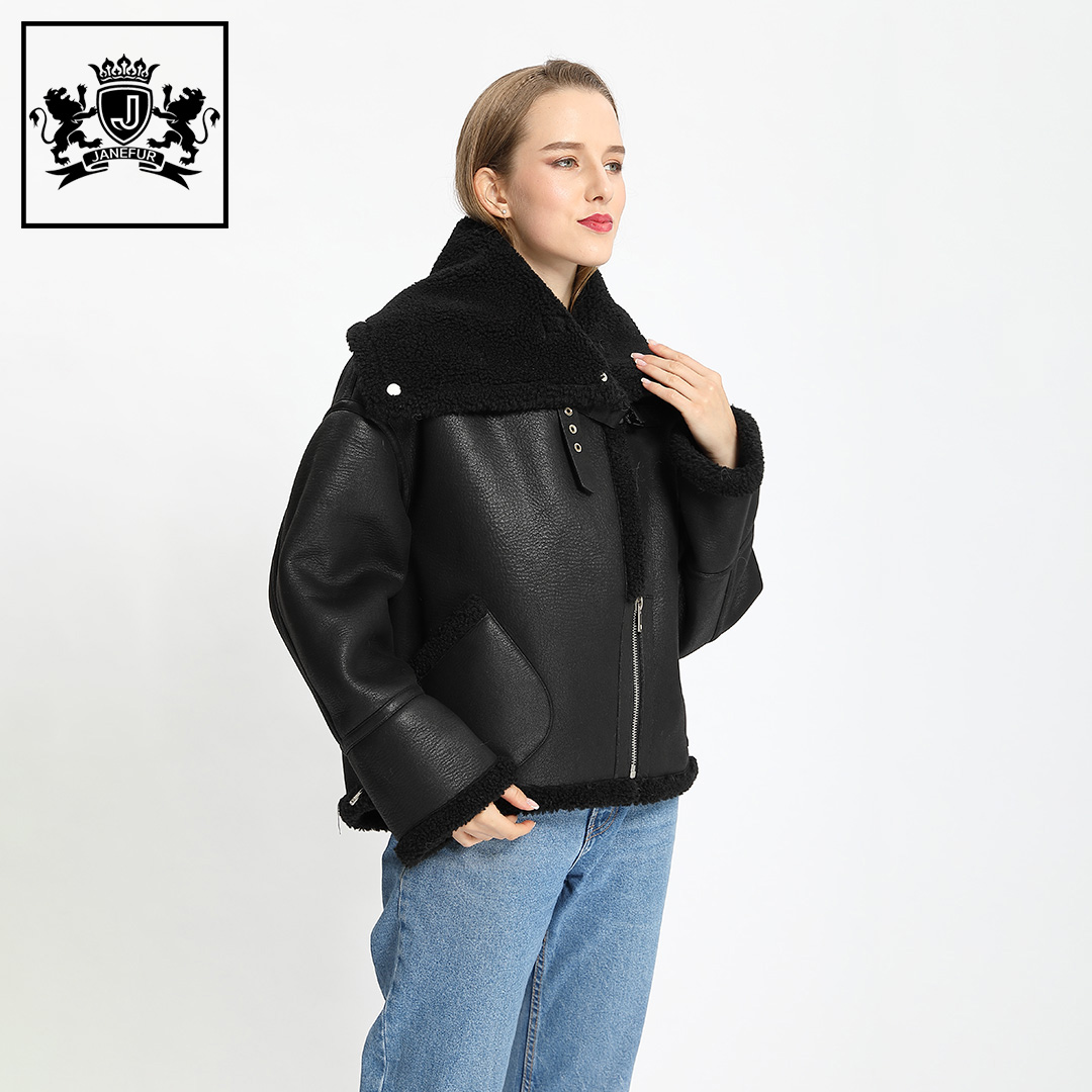 Spring Winter Faux Fur New Style Short Warm Women Sheep Shearling Coat Women