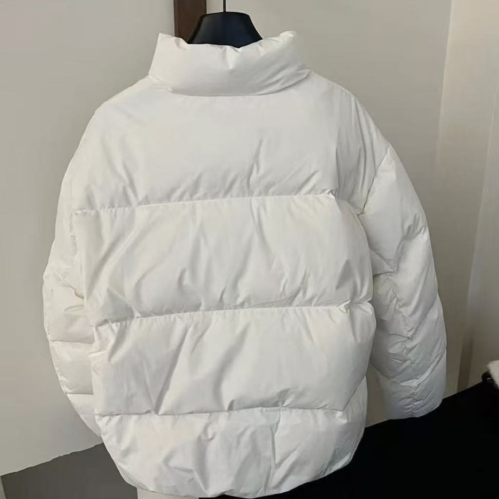 Luxury NY Down Jacket, 80% White Duck Down, High-end Men's and Women's Button Embroidery, Stylish Puffer Jacket