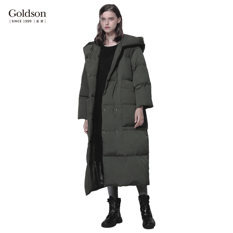 Hot Selling Women's Plus Size Quilted Winter Jacket Brand Oversize Goose Puffer Coat Waterproof Feature Hooded Collar Long
