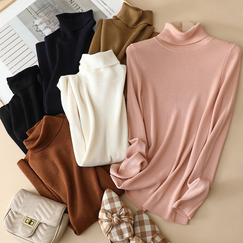 Women's Soft Turtleneck Pullover Slim Fit Long Sleeve All-Season Base Layer Top