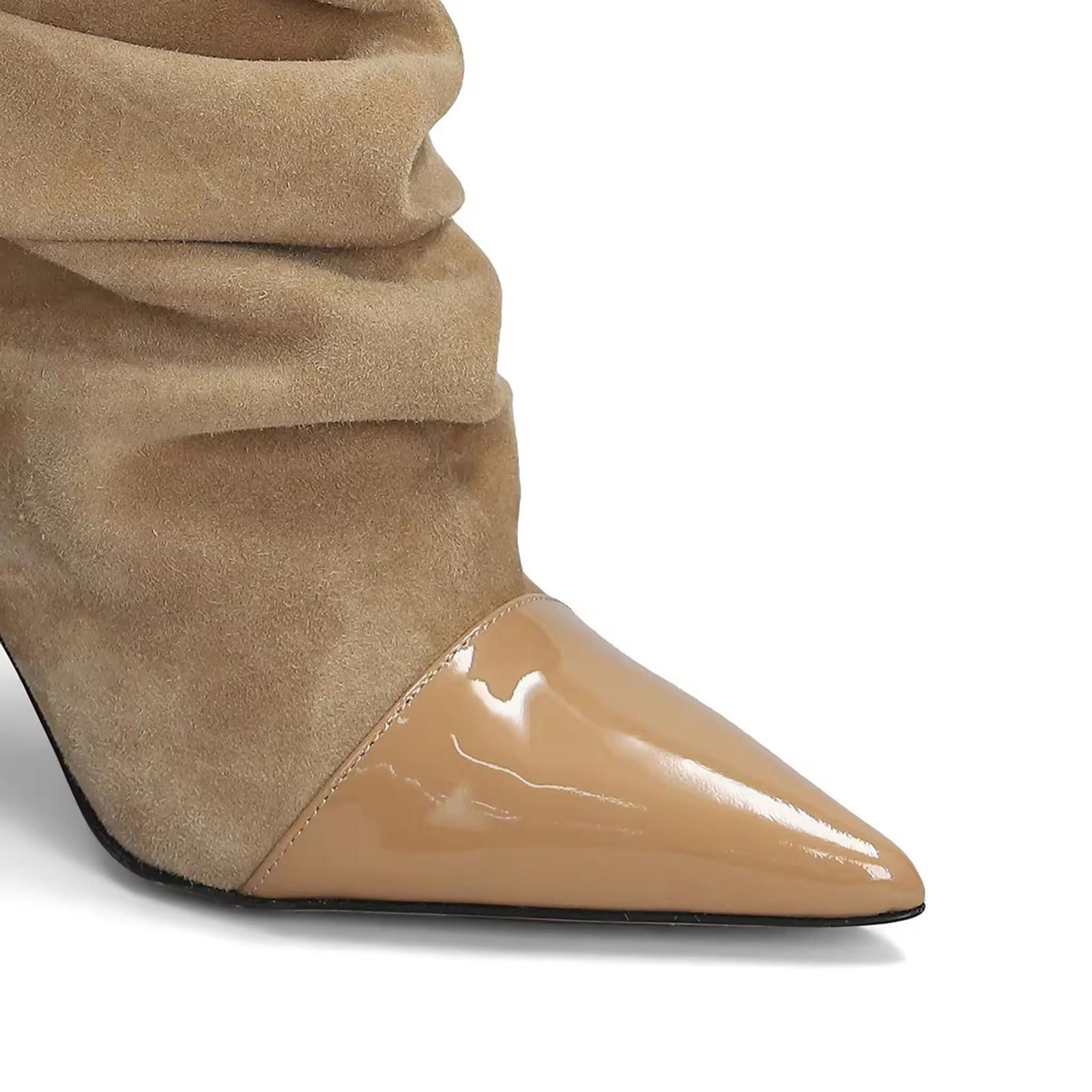 High Quality Casual Western Women's Pointy High Heeled Ankle Boots Recent Winter Suede Ankle Boots for Women