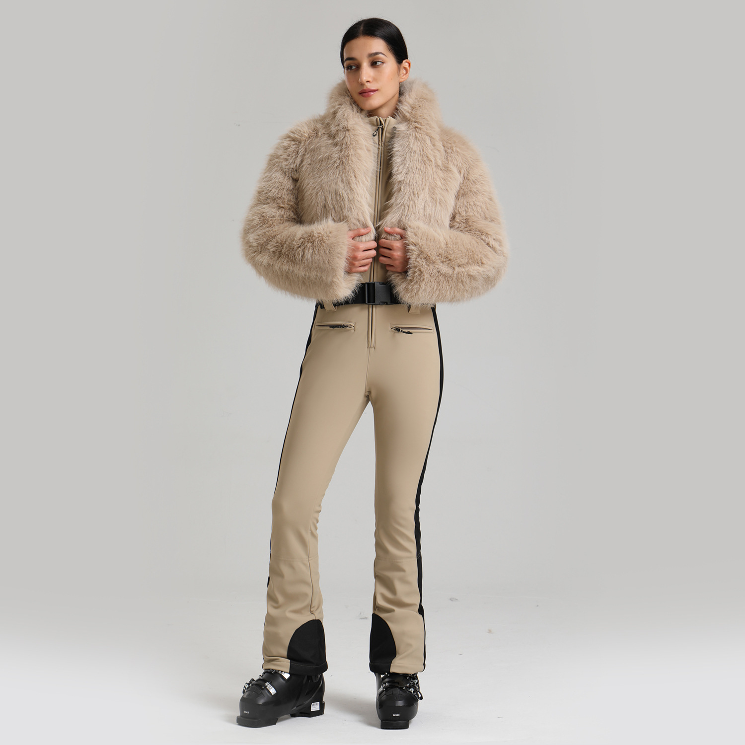 Winter Outdoor Ski Jacket and Ski Pants Waterproof Windproof Parka Women's Ski Set