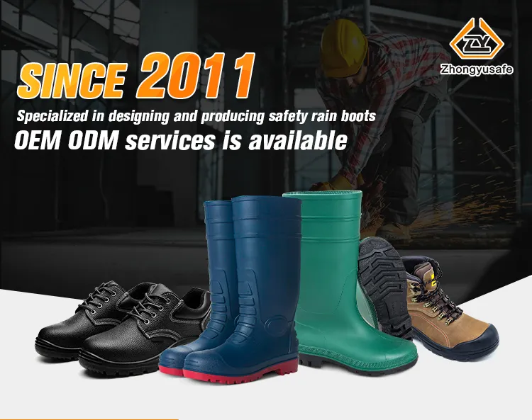 Durable Industrial Construction Working Waterproof Rain Boots