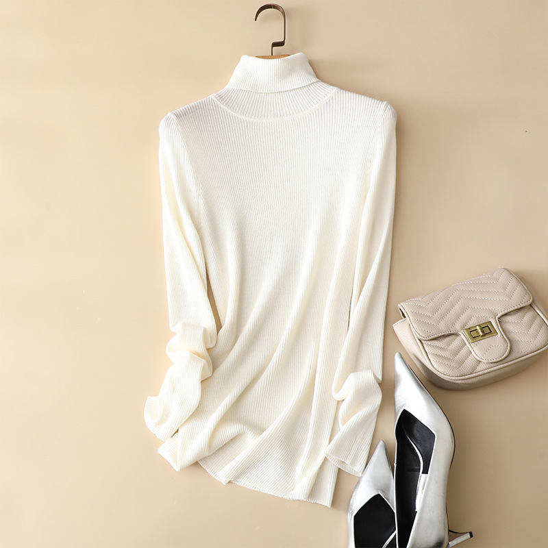 Women's Soft Turtleneck Pullover Slim Fit Long Sleeve All-Season Base Layer Top
