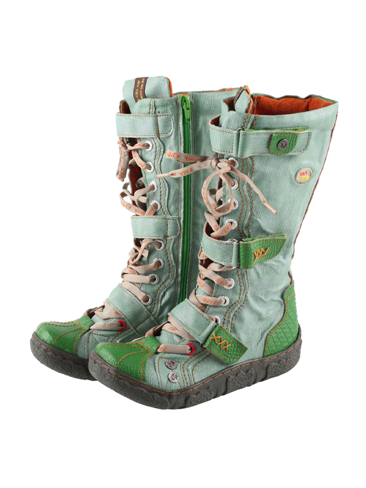 Wholesale Winter Outdoor Flat Hiking Y2K Women's Shoes Gothic Thick-Soled High-Top Leather Boots