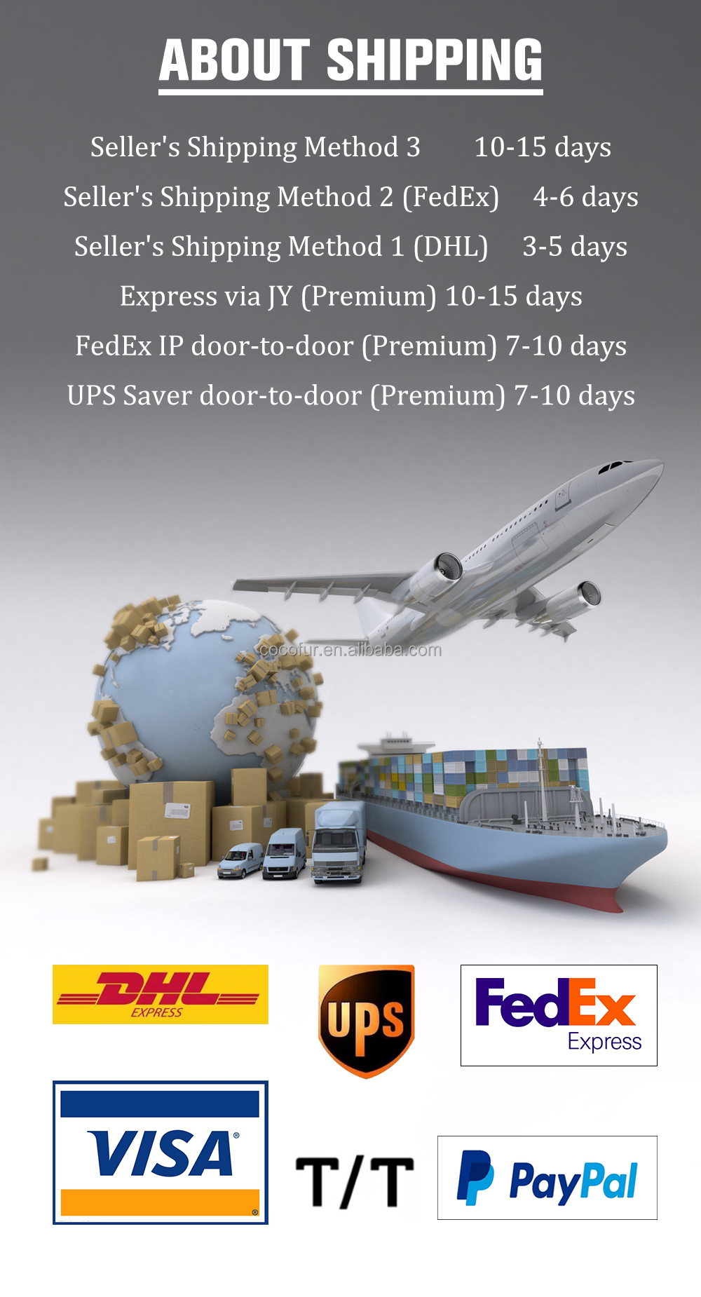 Payment and Logistics Partners Info