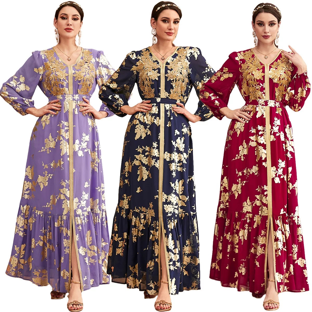 Winter Elegant Long Sleeve Ankle-Length Casual Dress