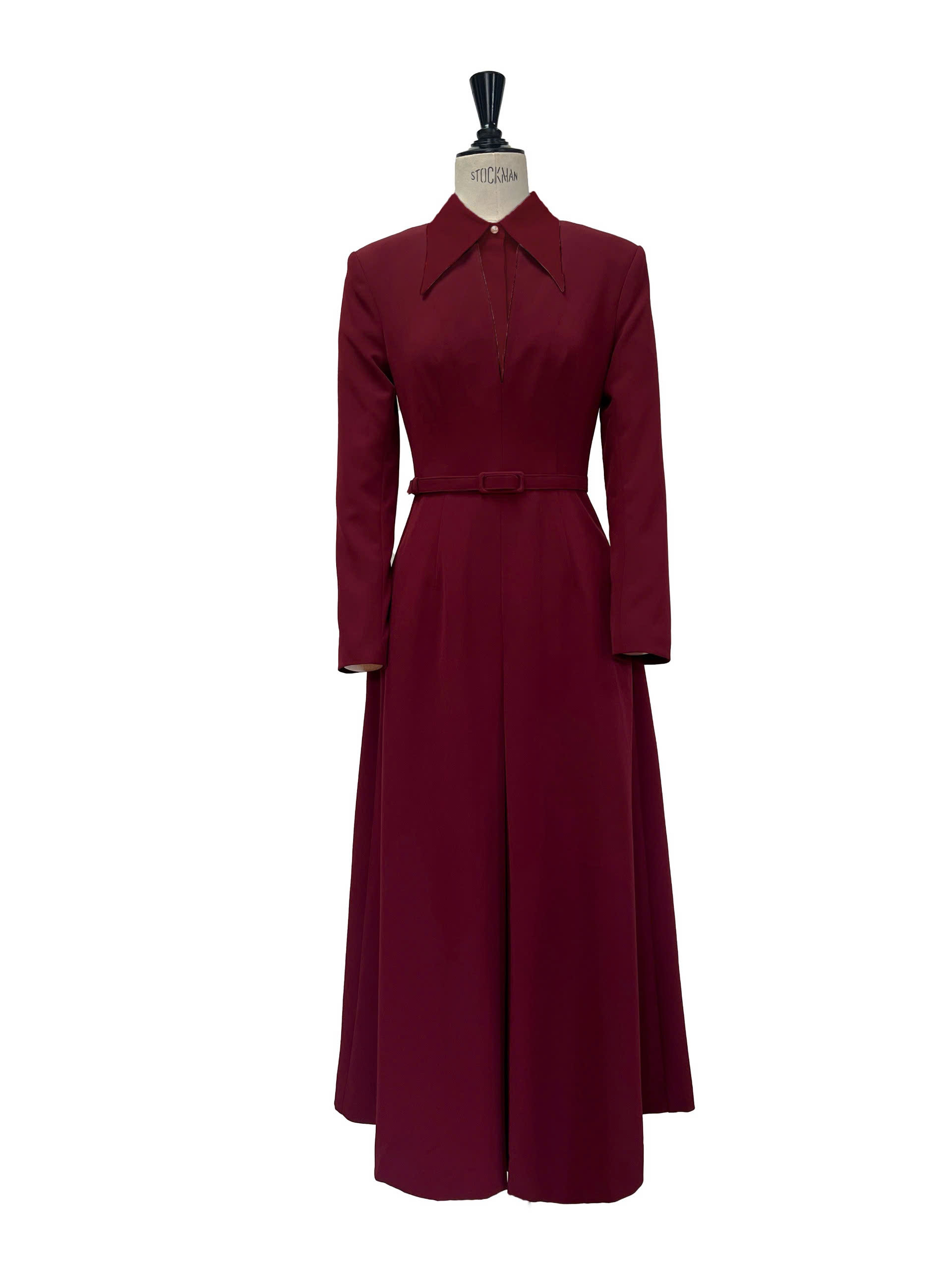 Winter-Wear Midi Dress in Black for Women 100% Polyester From Vietnam