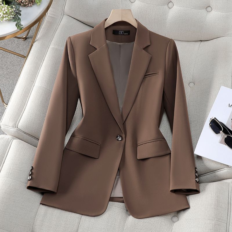 Women's High-Grade Winter Coat New Plus Size Leisure Suit Fur Decoration Solid Pattern Cashmere Split Back for Spring Autumn