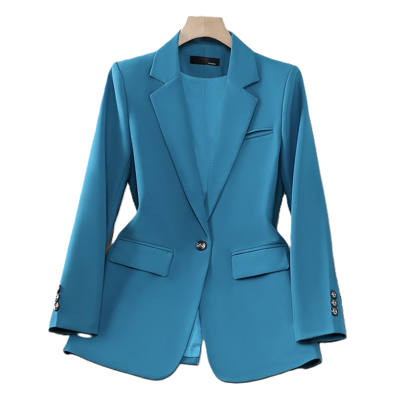 Women's High-Grade Winter Coat New Plus Size Leisure Suit Fur Decoration Solid Pattern Cashmere Split Back for Spring Autumn