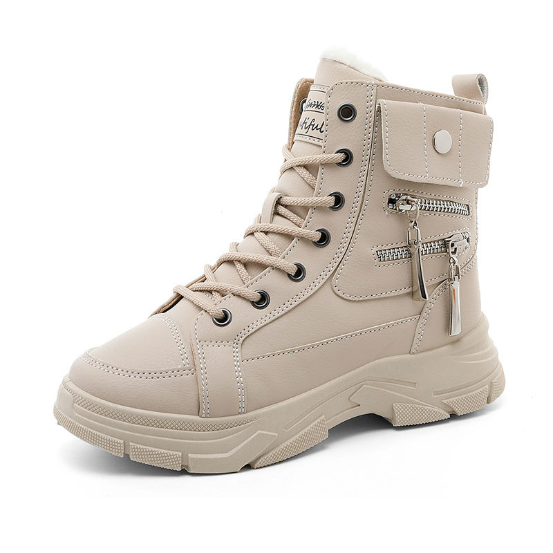 2026 new model Women's Winter Fashion Boots Ankle Height Lace-up Styles Waterproof Breathable Flat Heel Winter Boots