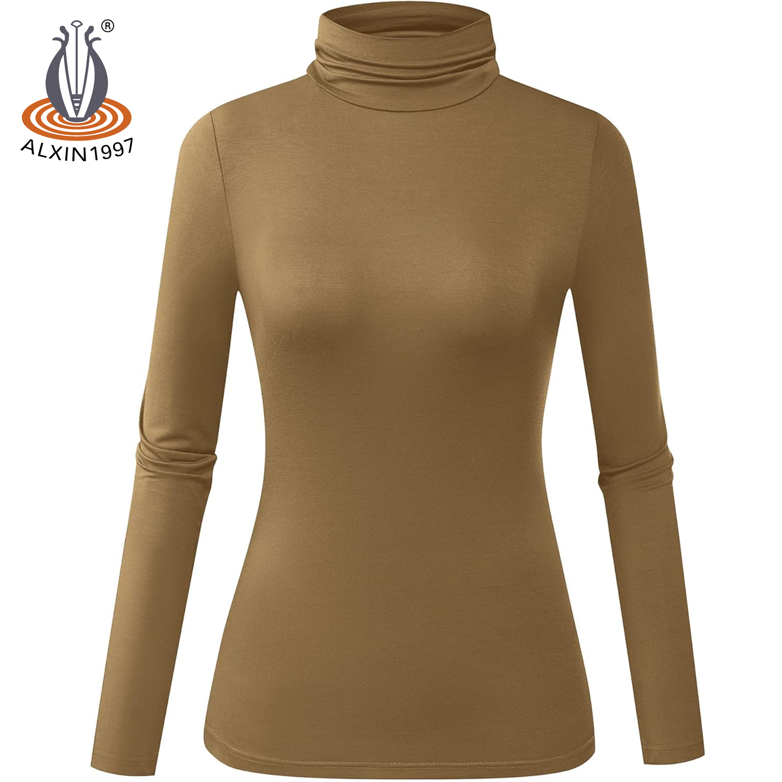 Alxin Womens Long Sleeve Turtleneck Slim Fitted Lightweight Casual Active Layer Tops Shirts Clothing Manufacturers