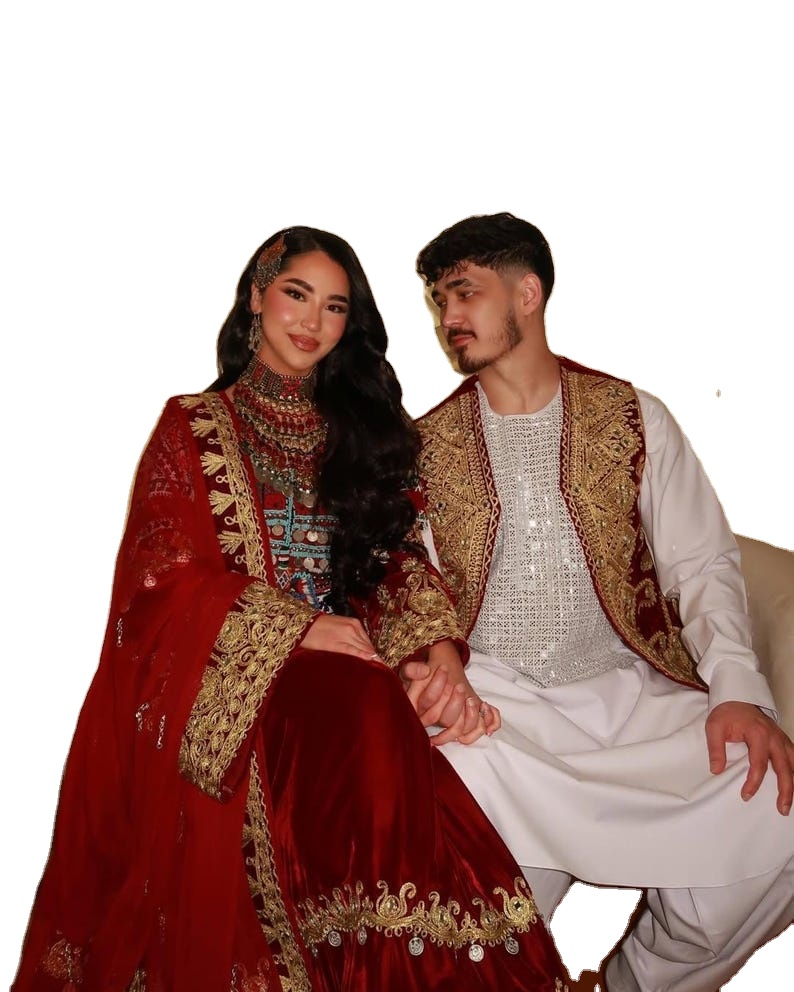 Premium Quality Afghan Kuchi Dress for Women Wedding and Party Wear with Modest Style Zipper Lace Decoration By AM IMPEX