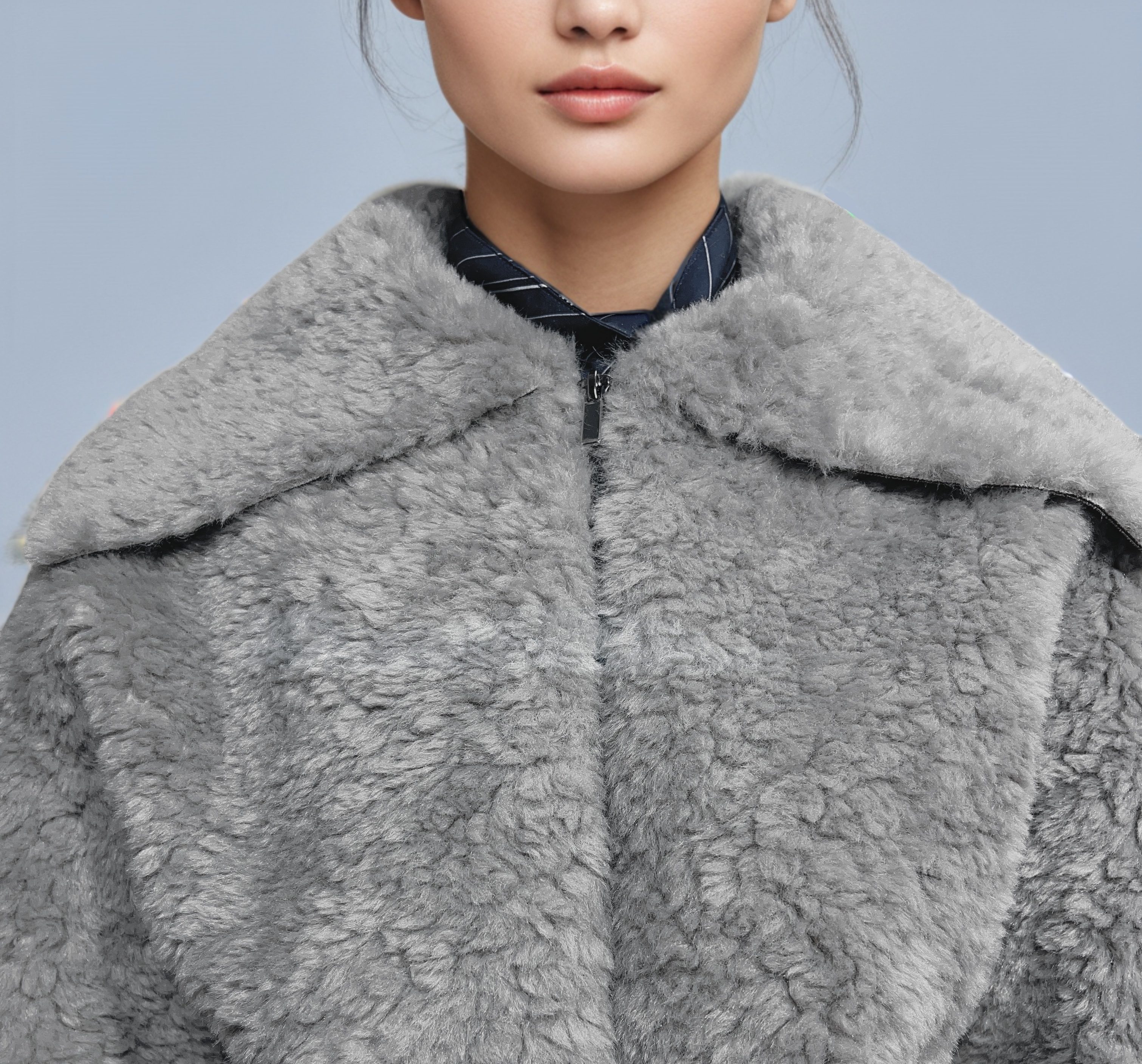 Women's Coat Casual Lapel Fleece Fuzzy Faux Shearling Zipper Coats Warm Winter Oversized Outwear Jackets Winter Clothes