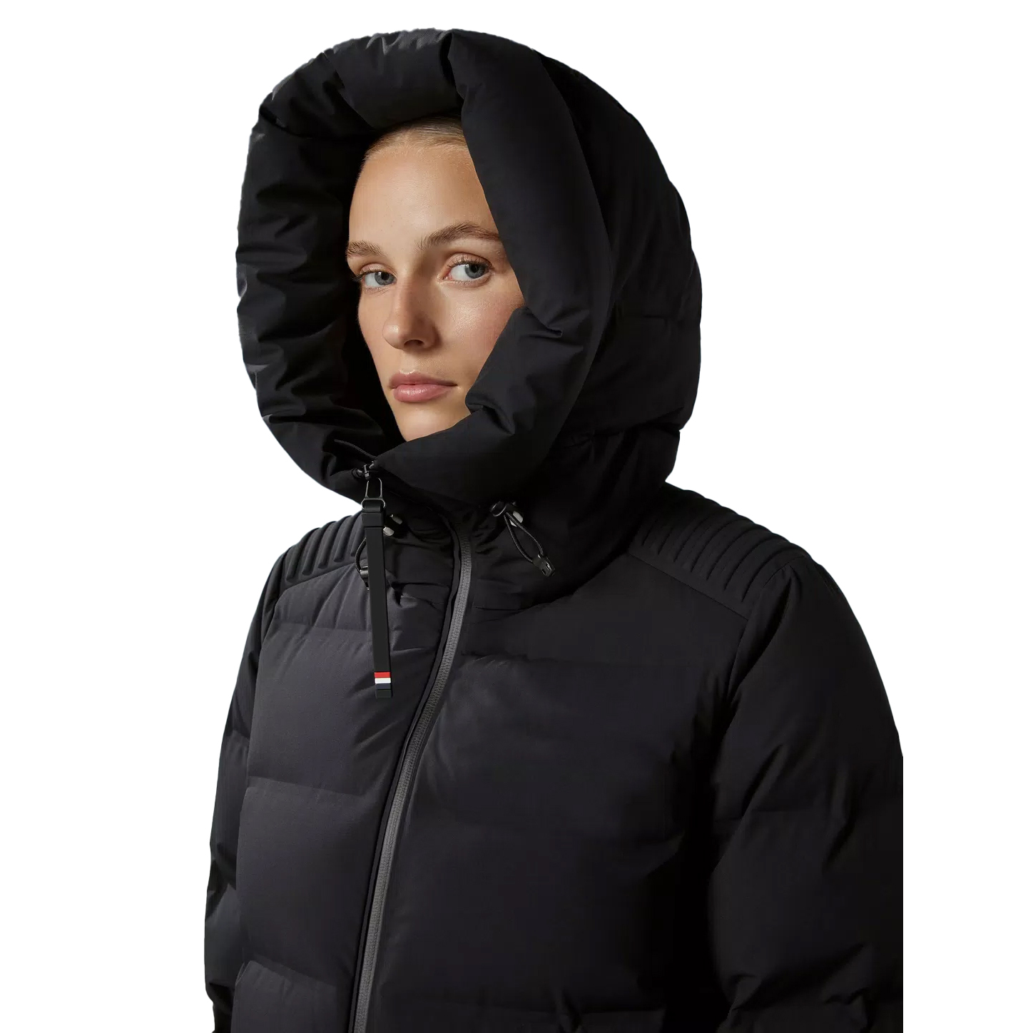 MonckSports 2024 New White Duck Down Filled Coat Heat-sealed Seams Women's Crop Puffer Winter Warm Winter Jacket