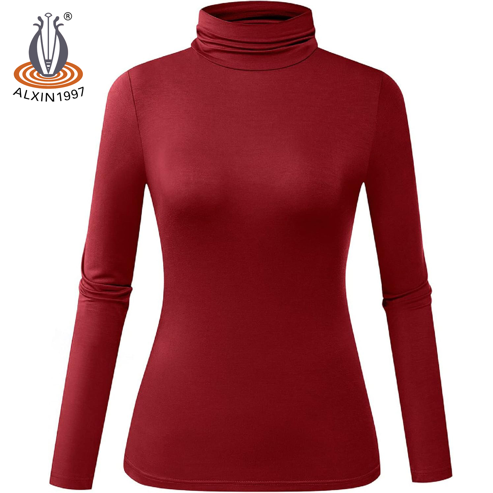 Alxin Womens Long Sleeve Turtleneck Slim Fitted Lightweight Casual Active Layer Tops Shirts Clothing Manufacturers