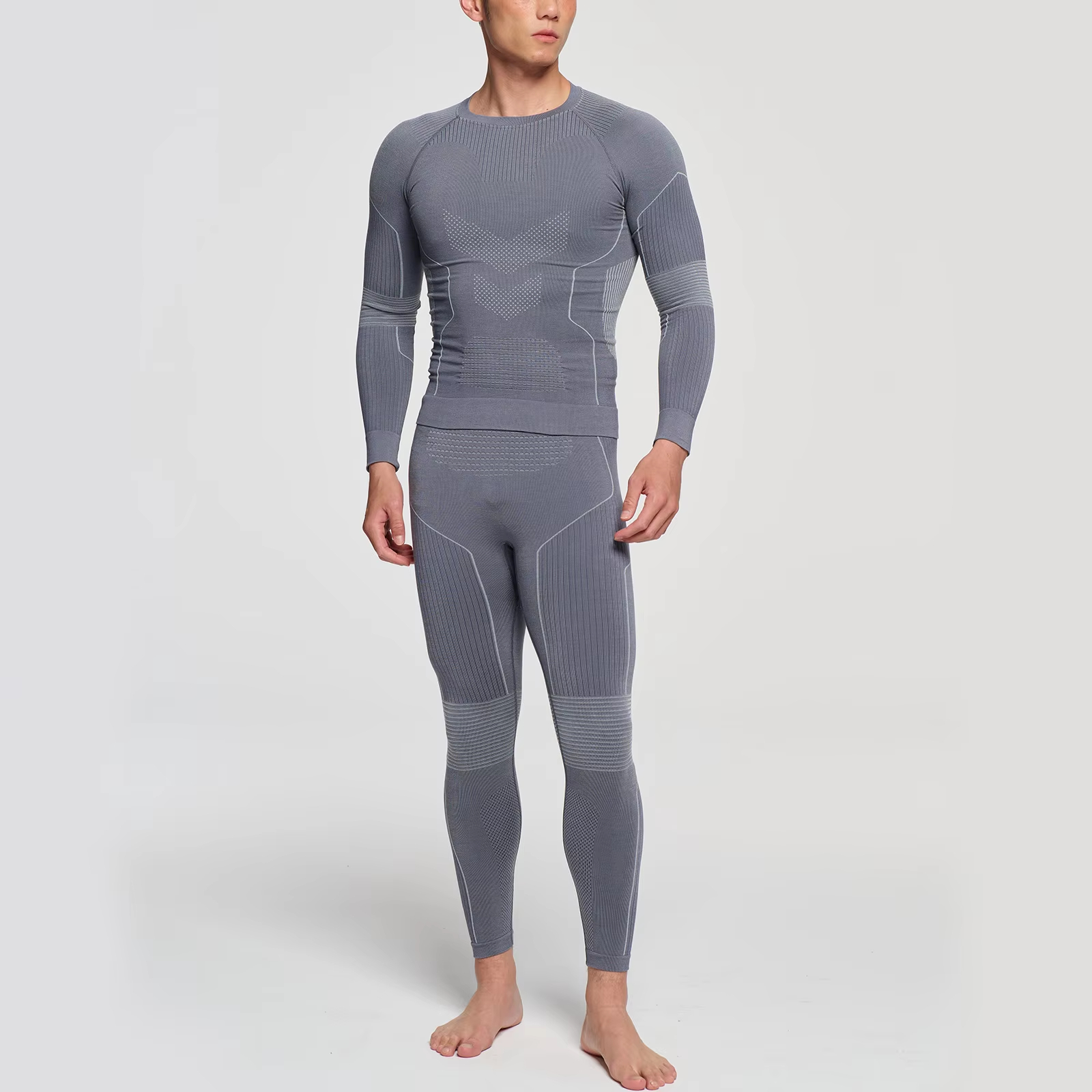 Women's Sports Underwear Fleece Thermal Compression Tights Ski Base Layer Tracksuit Skiing Running Winter Thermal Underwear Set