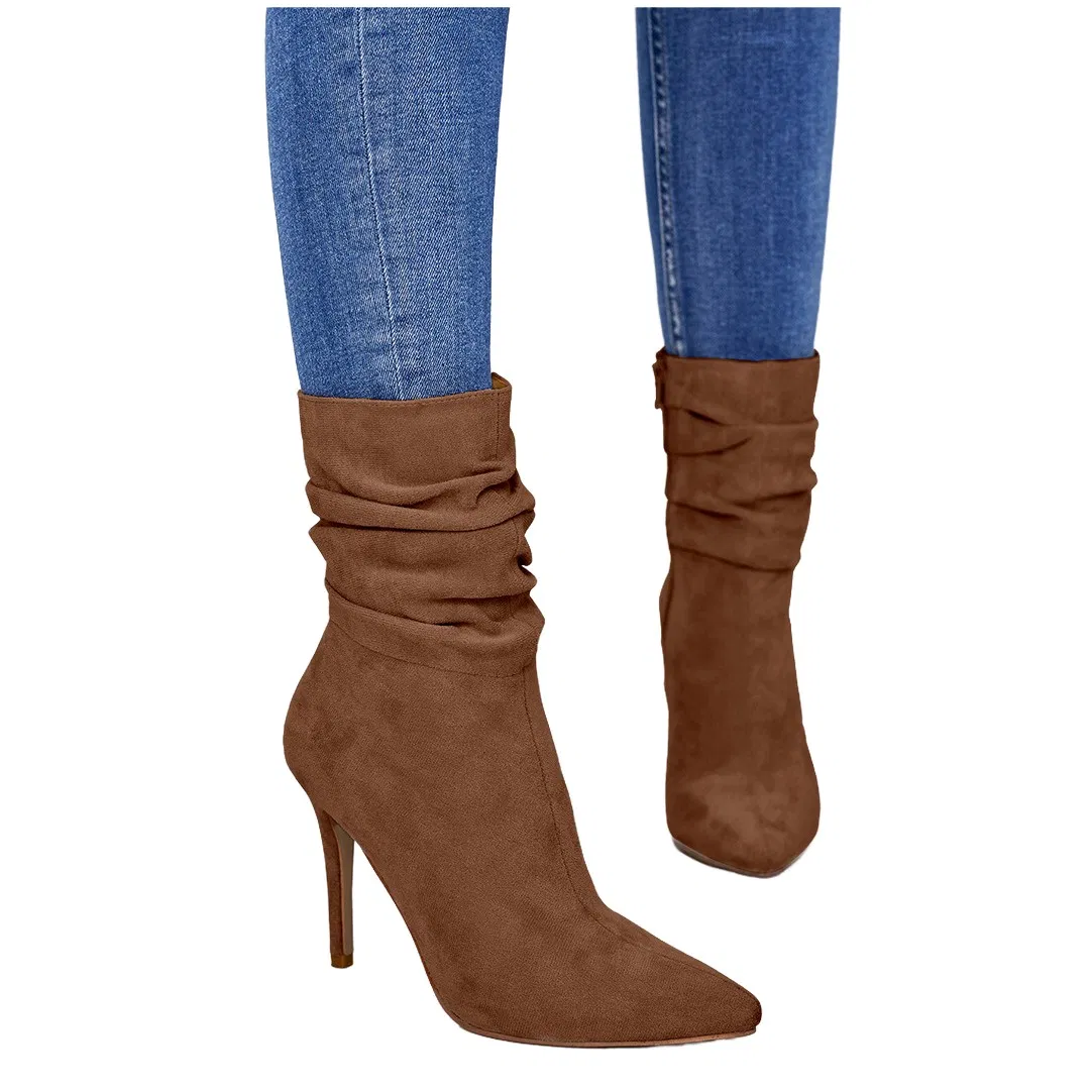 Women's Stiletto Boots Ladies Fashion High Heel Footwear