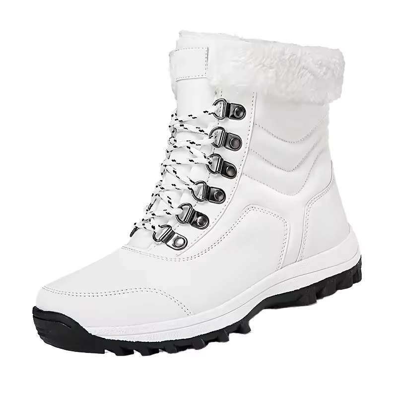 Women's Winter designer warm snow Boots High Heel Velvet Upper mid-calf Slip-On Closure Mid-Calf hiking boots men