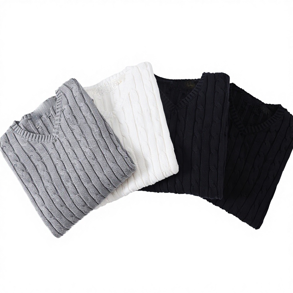 77 Ralph 2025 New Women's V-Neck Sweater Cozy Warm Winter Knitwear Wool/Cotton Anti-Shrink Anti-Wrinkle Front Knitted