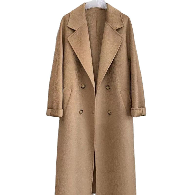 Winter Eco-Friendly Anti-Wrinkle Woolen Jacket for Women Plus Size Coat with Single Breasted Closure Casual Outerwear Lined Silk