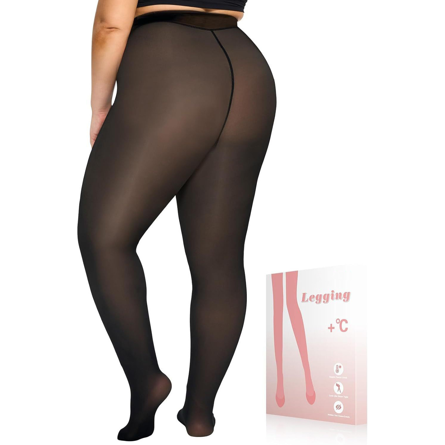 Wholesale Sexy Fleece Leggings Women Thick Winter Pantyhose Translucent Warm Thermal Inner Wear Tights