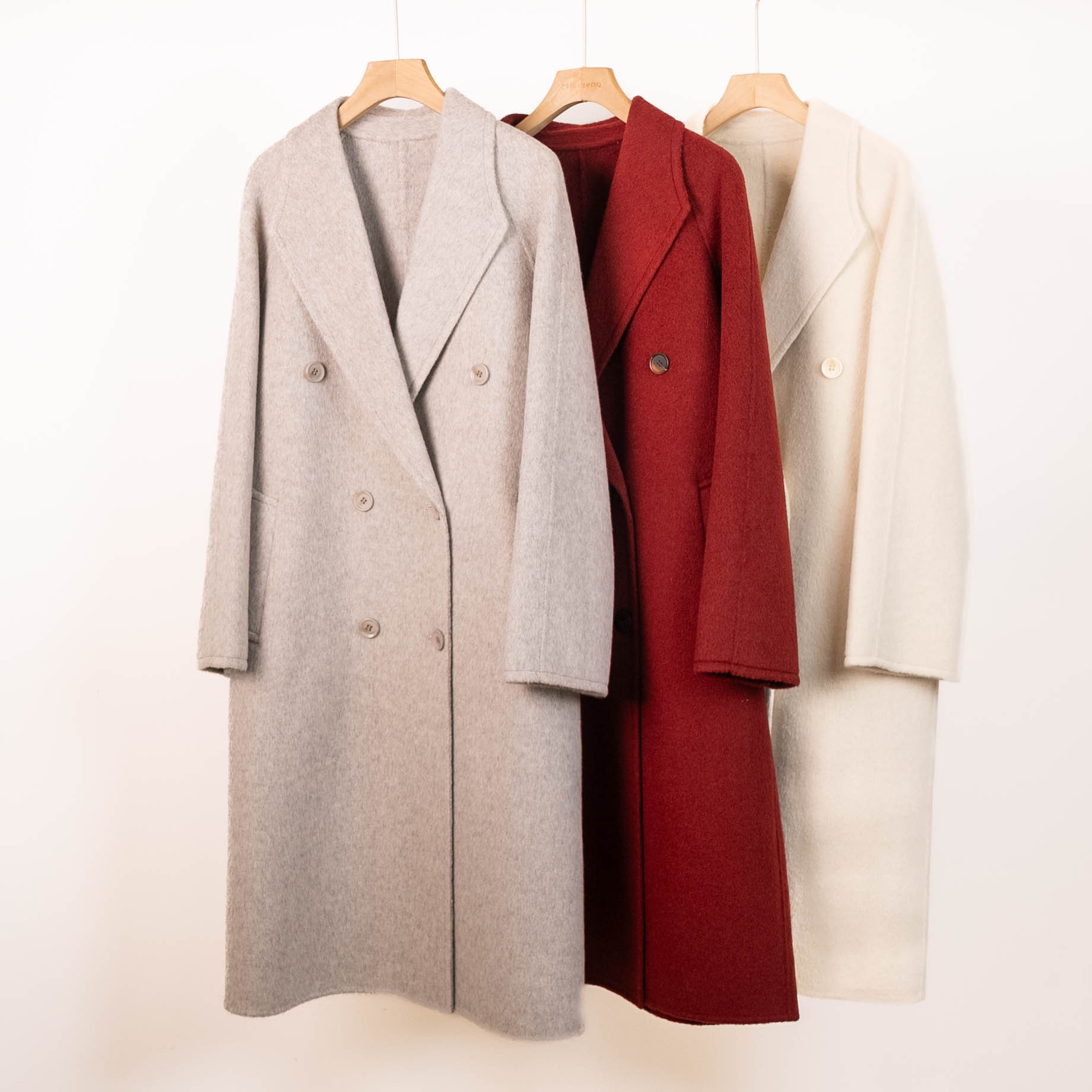 Blended Wool Cashmere Double-Breasted Woolen Coat, Casual Loose-Fit Overcoat with Stylish Elegance
