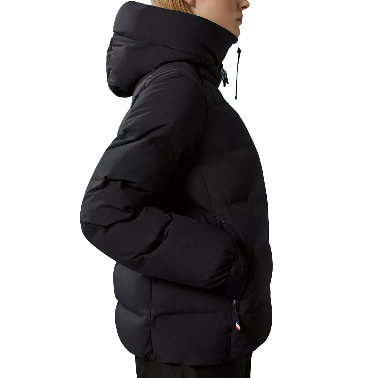 MonckSports 2024 New White Duck Down Filled Coat Heat-sealed Seams Women's Crop Puffer Winter Warm Winter Jacket