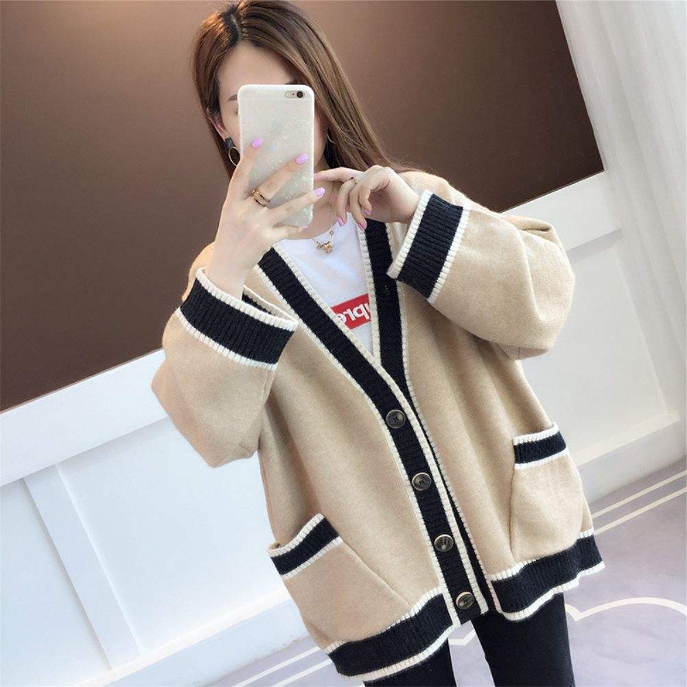 Fashion Stripe Wool Sweater Details 1
