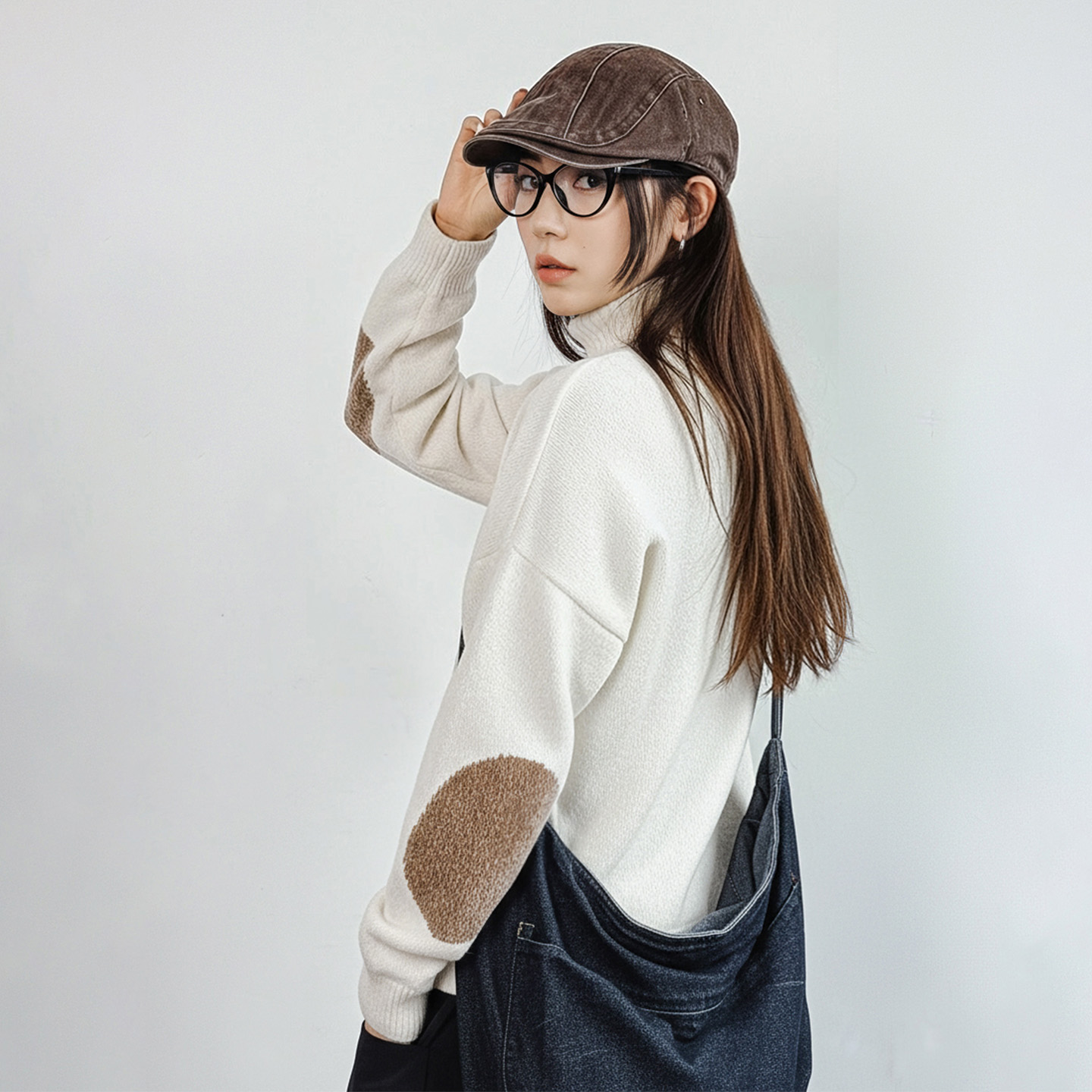 Sweater for Women Maden Women's Chenille Sweater Oversized Turtleneck Knit Top Thickened Thermal Base Layer Winter 2026 Trending