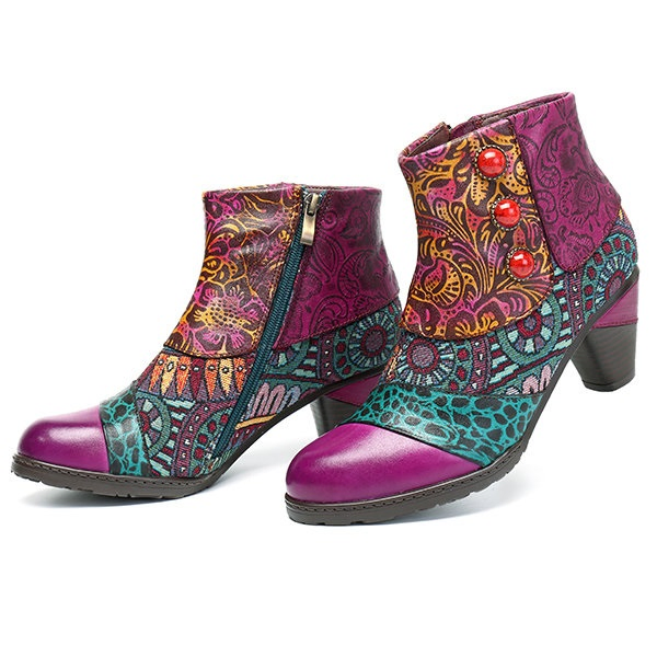 Factory Custom Women Bohemian Style Boots Lady Leather Footwear