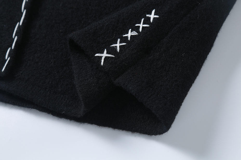 Wholesale High Quality Black Long Cashmere Overcoat Woman Winter Long Woolen Coats for Ladies