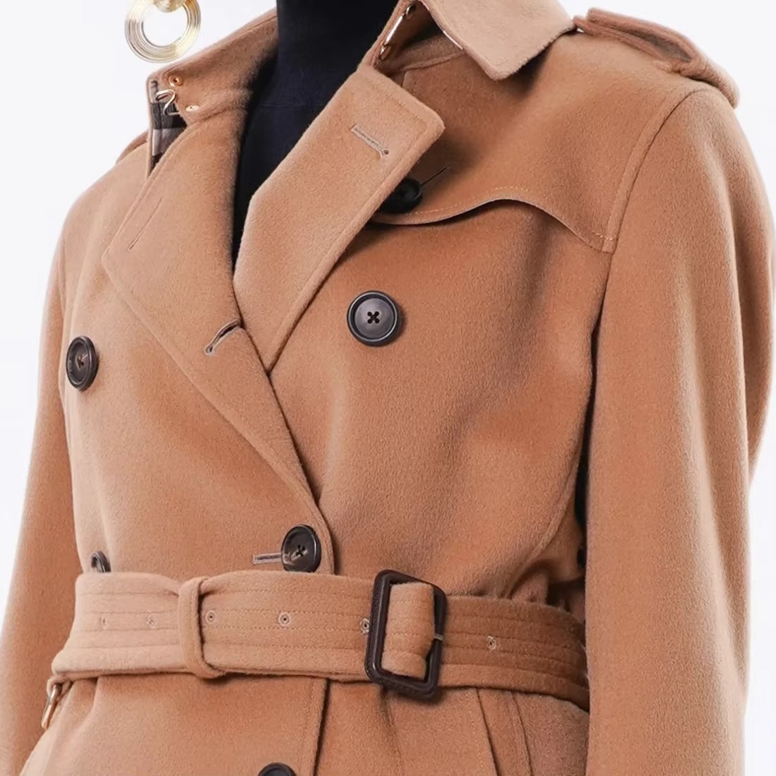 Top Quality Winter Woolen Coat Cloth Women's Wool Coat Style With Original Long Casual Fleece Elegant and Fashionable Ladies