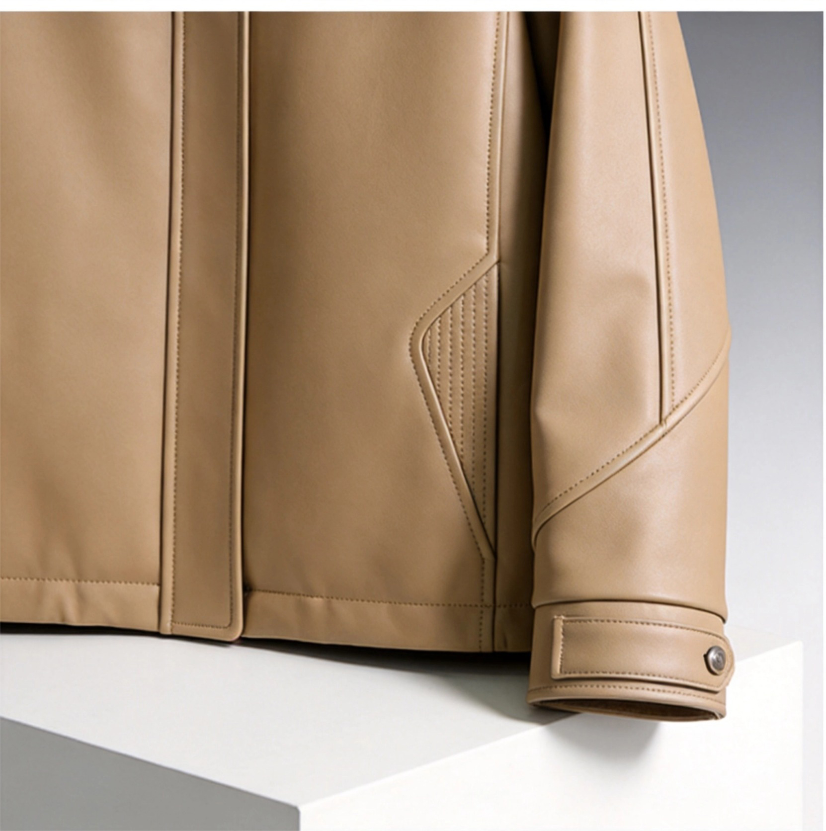 New Autumn Winter Natural Fox Fur Collar Leather Down Jacket, Women's Short Straight Slimming Puffer for Daily Wear