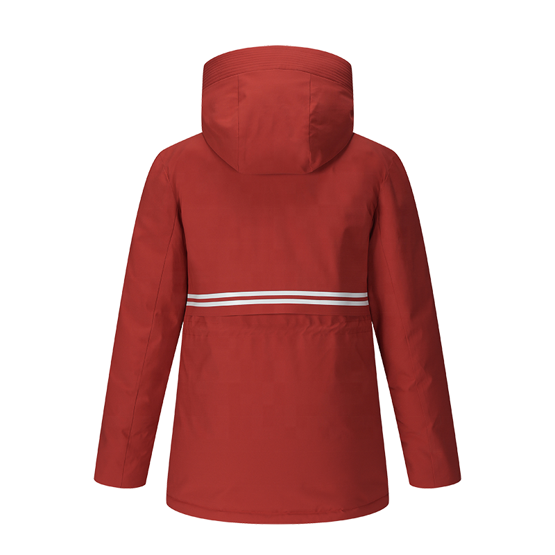 High Quality KEMPGEAR Women's Winter Windbreaker Jacket Thick Duck Padded Parka Coat Hooded Waterproof 100% Polyester Zipper