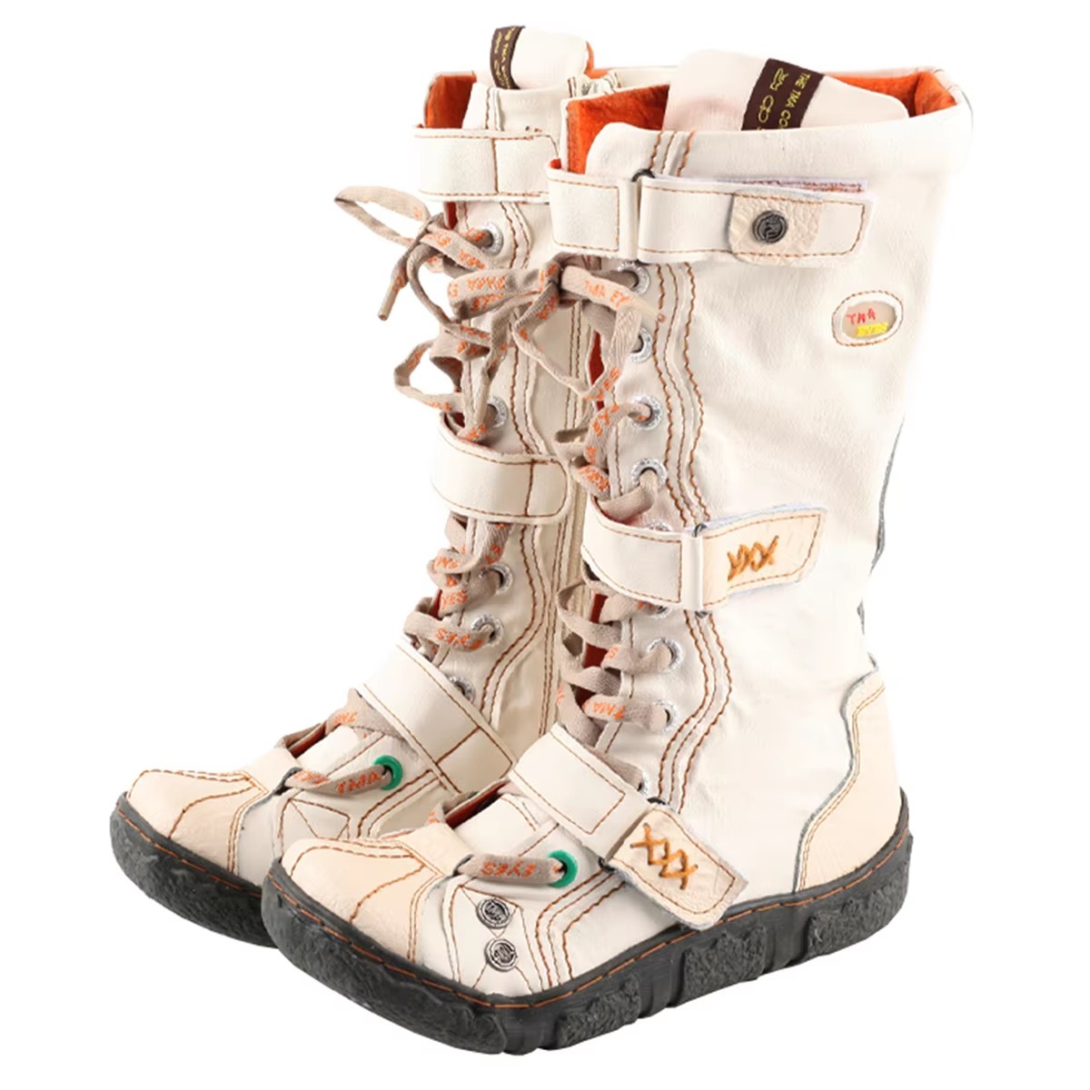Wholesale Winter Outdoor Flat Hiking Y2K Women's Shoes Gothic Thick-Soled High-Top Leather Boots