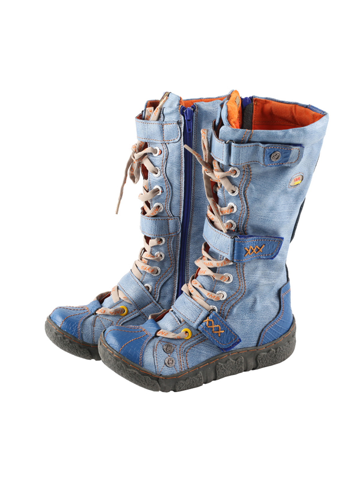 Wholesale Winter Outdoor Flat Hiking Y2K Women's Shoes Gothic Thick-Soled High-Top Leather Boots