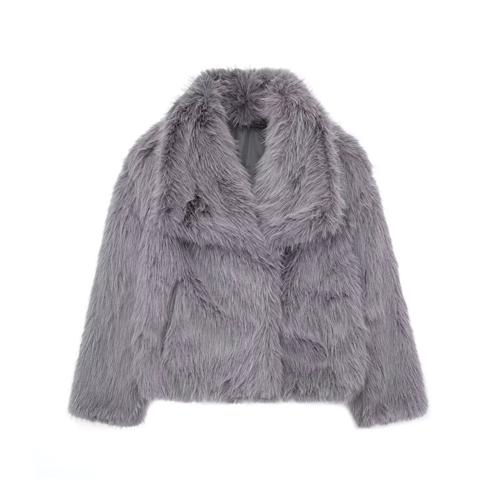 2025 Winter Women's Thick Shearling Coat Heavy Warm Faux Fur Jacket Luxury Outerwear