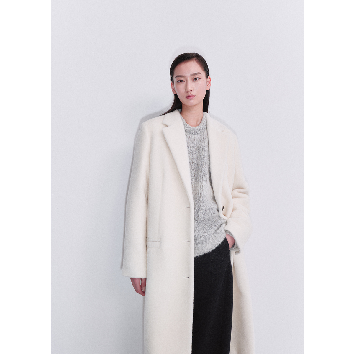 Cashmere Overcoat Luxury Ladies Long Alpaca Coat Wool Coat