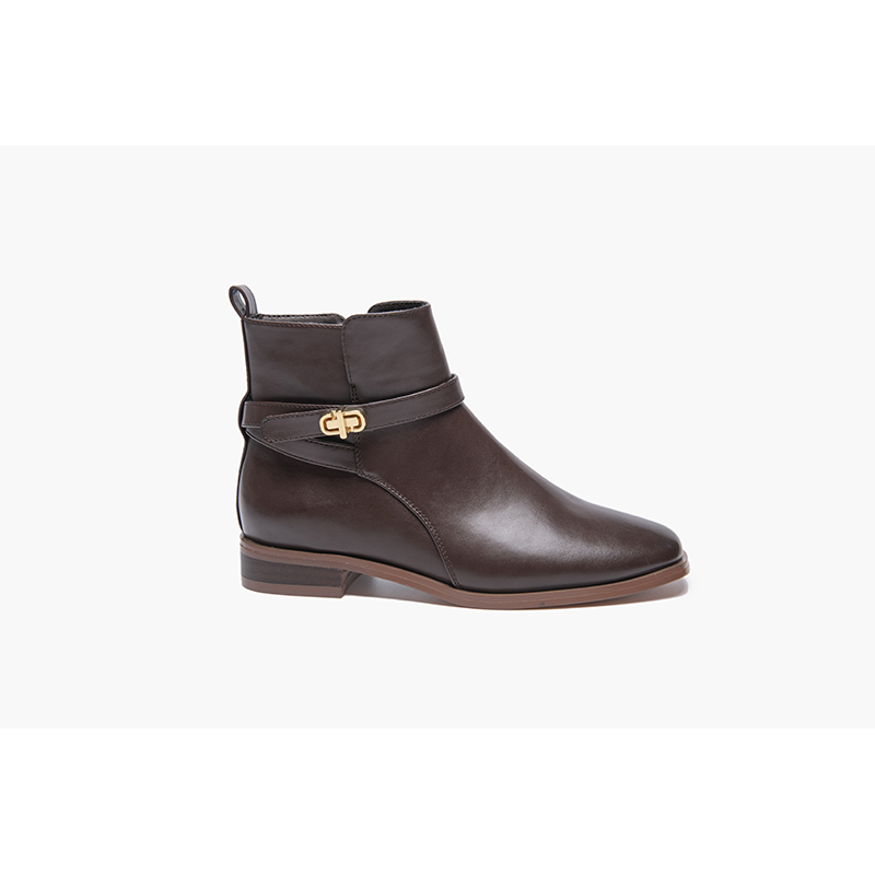 Custom Side Zip Pointed Toe High Top Boots Women Shoes Brown Black Ladies Ankle Boots