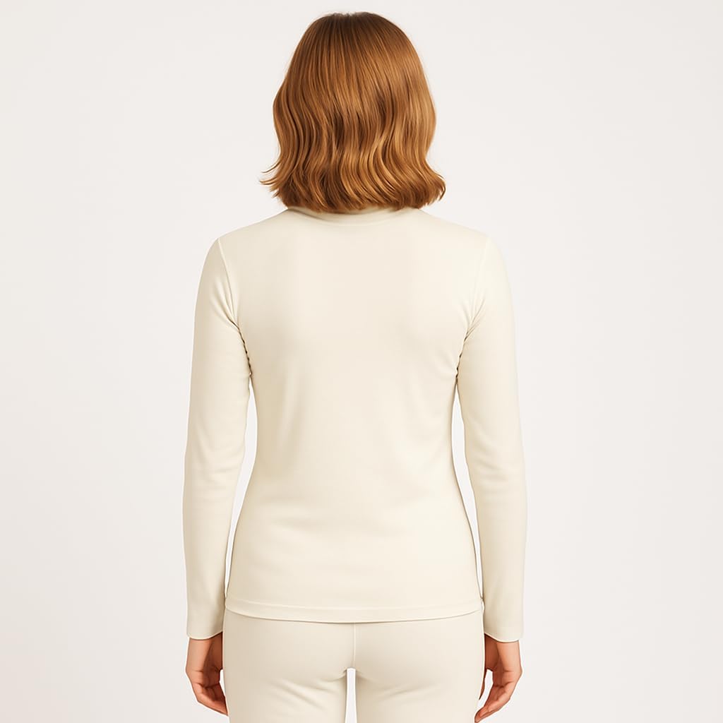FOXA Women's Thermaskin Baselayer Thermal Turtleneck Top Long Sleeve Lightweight Heat Generating Shirt