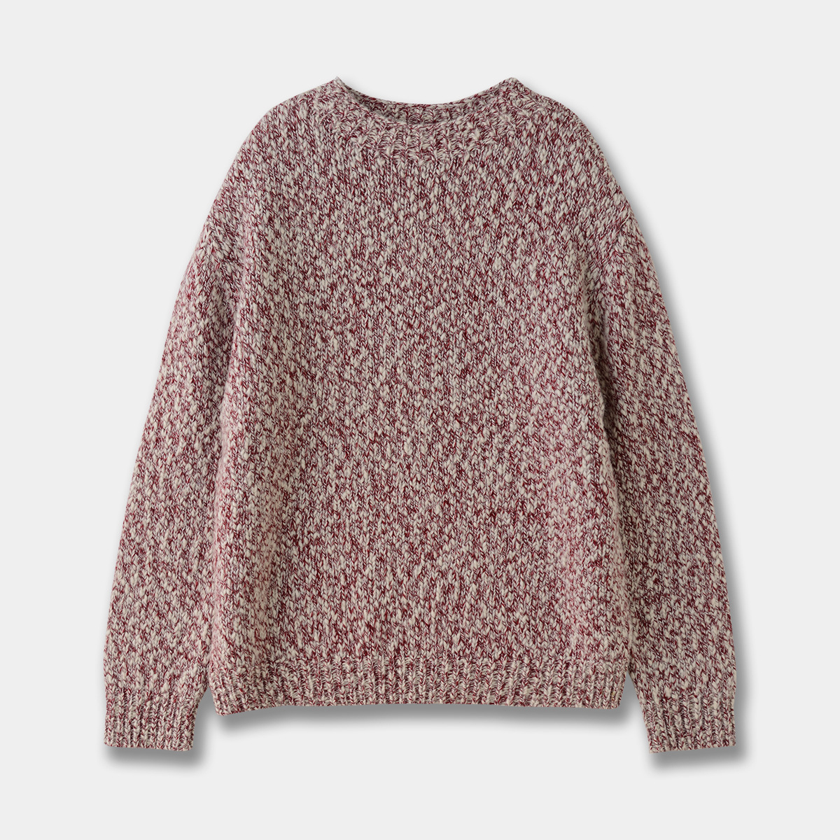 Winter Classic Women's Crew Neck Wool Solid Handmade Breathable Pullover Wool Sweater