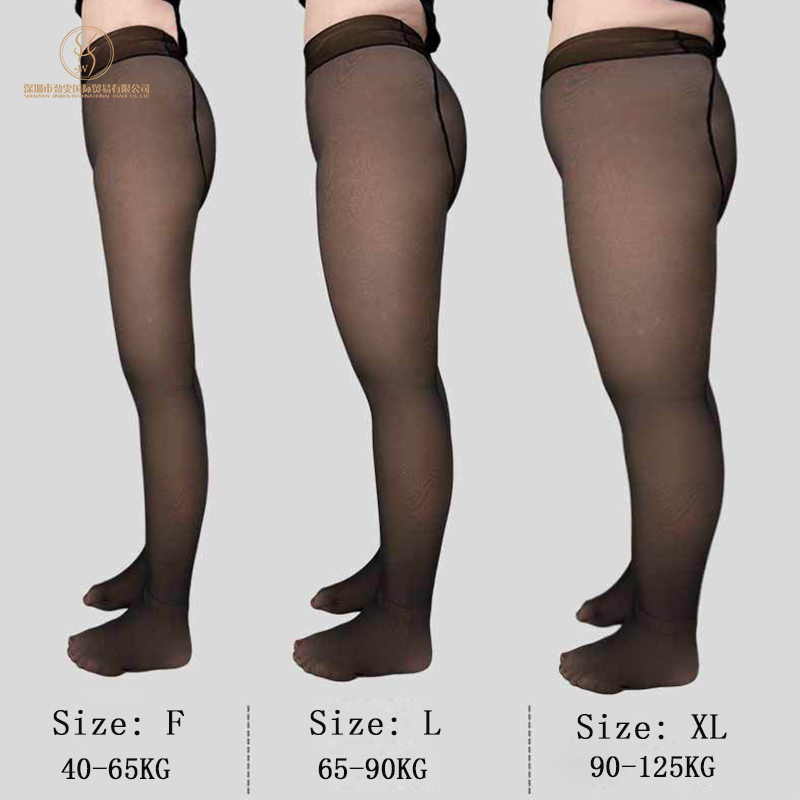 Stockings Tights Winter Legs Thermal Huid Fleece Translucent Panty for Women