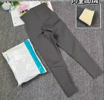 7001#Low Price Stock Nylon Women's High-waisted Butt-lifting Leggings Abdominal Slimming Underwear Fleece-lined Thermal Trousers