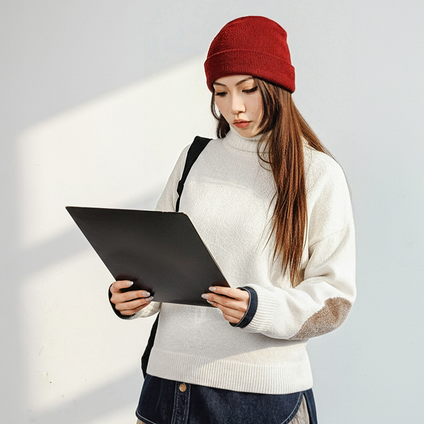Sweater for Women Maden Women's Chenille Sweater Oversized Turtleneck Knit Top Thickened Thermal Base Layer Winter 2026 Trending