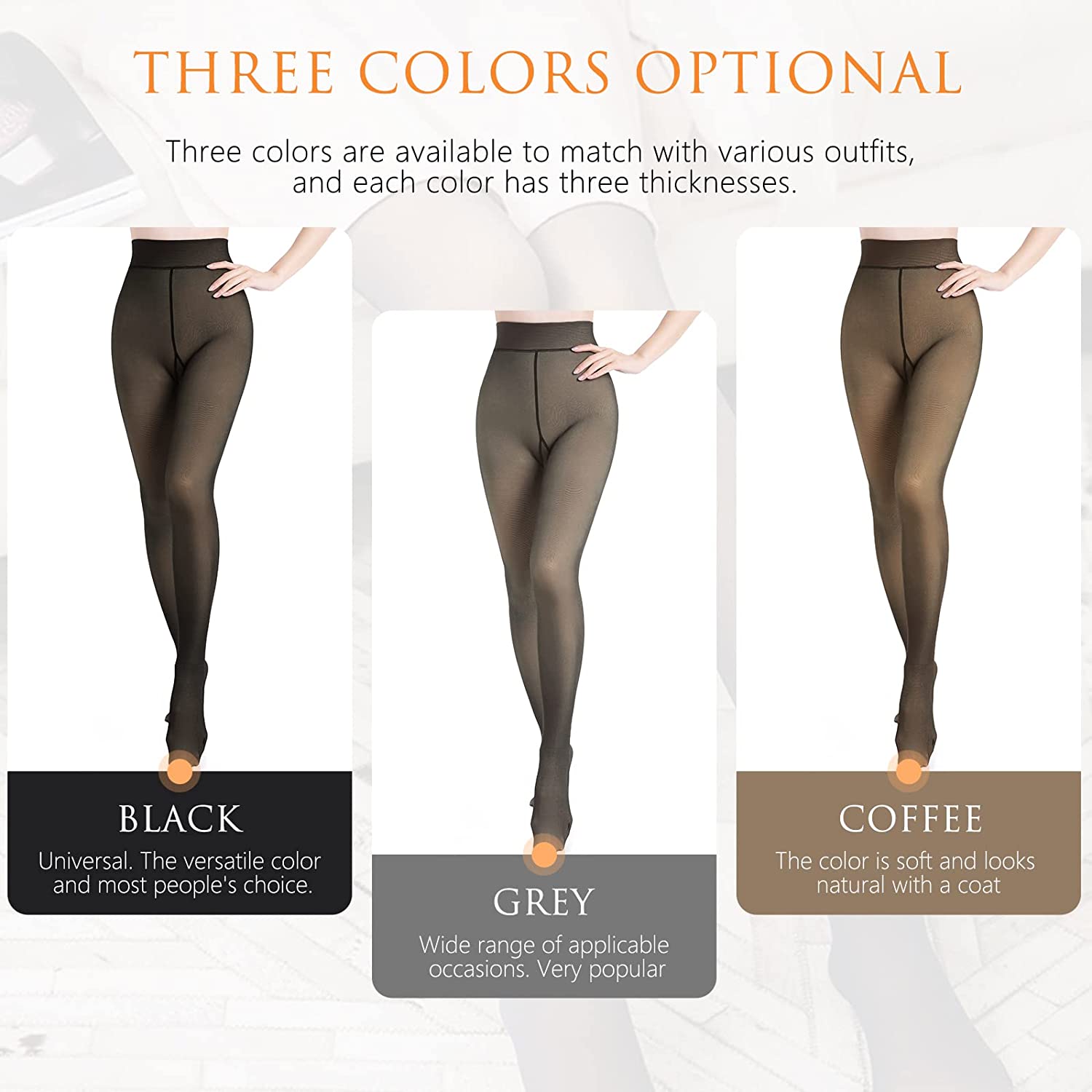 Fleece Lined Tights Women Winter Thermal Leggings Translucent Thick Sheer Tight High Waisted Top Quality Pantyhose