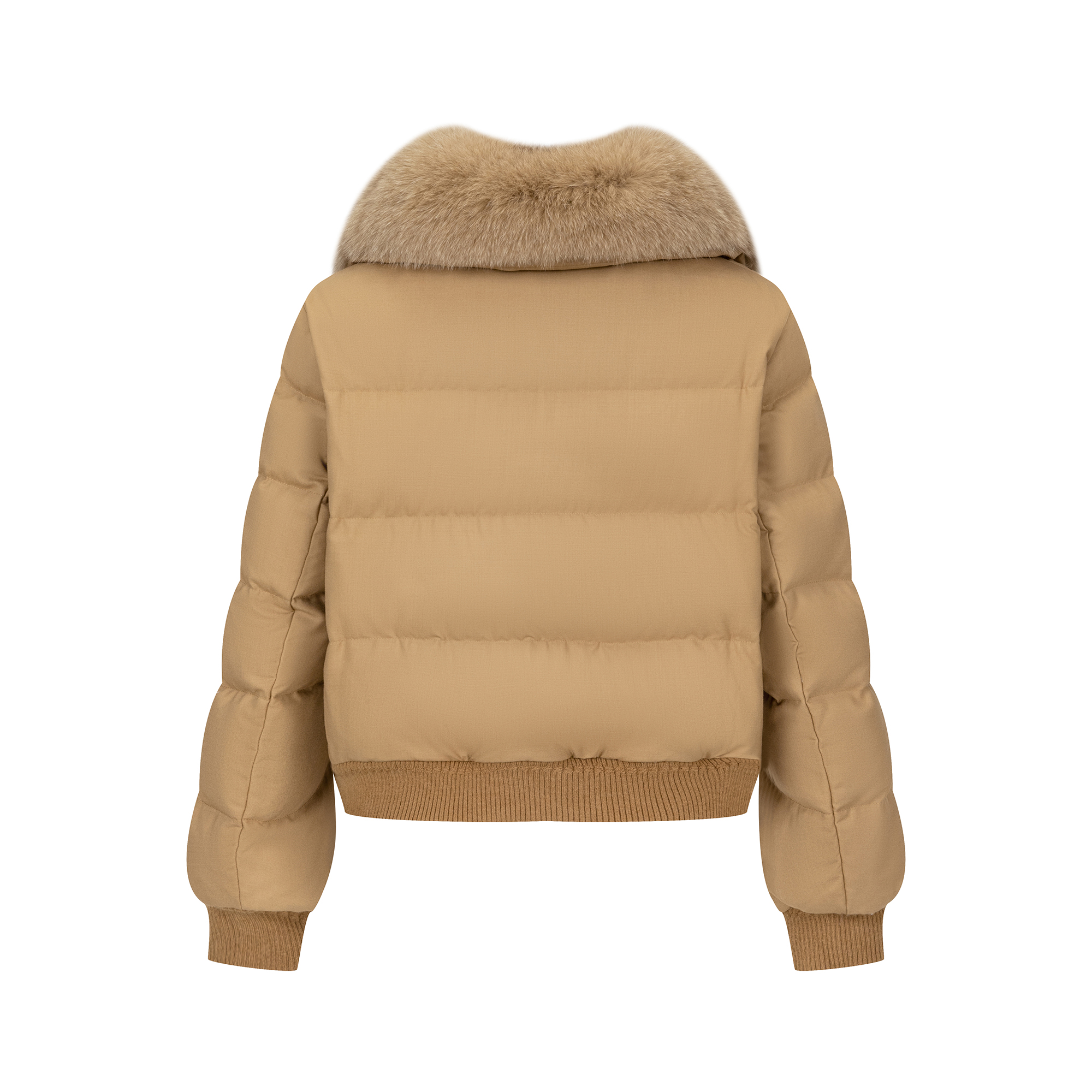 OEM Coat Down Jacket | Women's Goose Down Puffer | Fox Fur Collar Cropped Bomber